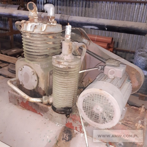 Agregat sprężarkowy WAN-ES (zasilanie: 380 V, moc: 3 kW, ciś. rob.: 1,1 MPa, poj. zbiornika: 0,400 m3, 500 obr/min) 